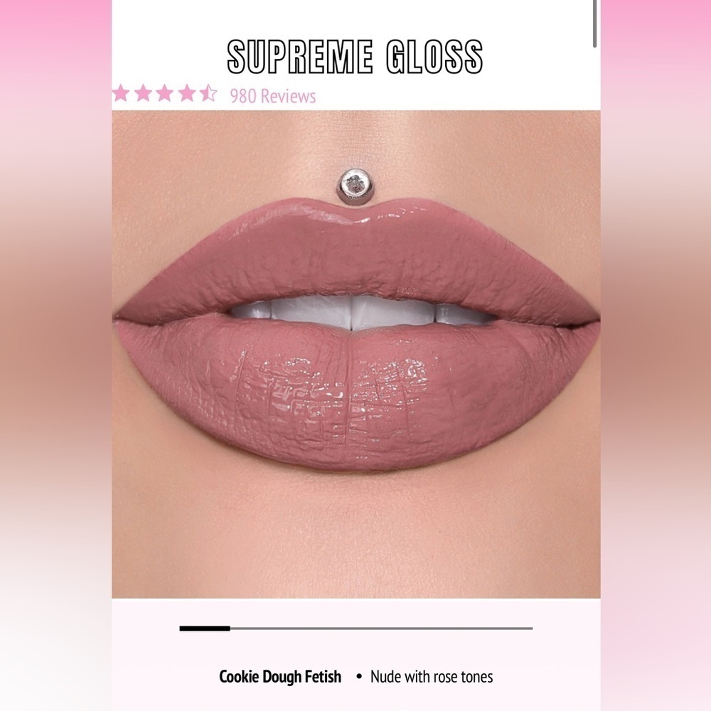 Jeffree Star Supreme Lip Gloss in Cookie Dough Fetish, NEW!
